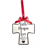 Cross Ornament - Faith, Hope, Love