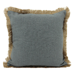 NF Living Linen Fringe Cushion - Dark Grey 45x45cm