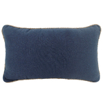 NF Living Linen Rope Trimmed Cushion - Navy 30x50cm