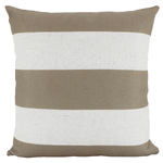 NF Living Linen Cushion - Latte Stripe 55x55cm