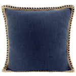 NF Living Linen Jute Cushion - Navy 50x50cm