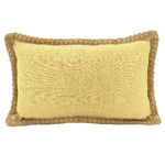 NF Living Linen Jute Lumbar Cushion - Yellow 30x50cm