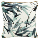 NF Living Linen Cushion - Inky Leaves 50x50cm