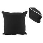 NF Living Outdoor Cushion - Black Basic with Piping 50x50cm