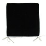 NF Living Outdoor Chair Pad - Black Basic with Piping 42x42cm