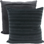 NF Living Velvet Pleated Cushion - Black 50x50cm