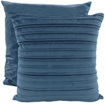 NF Living Velvet Pleated Cushion - Ocean 50x50cm