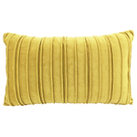 NF Living Velvet Pleated Lumbar Cushion - Gold 30x50cm