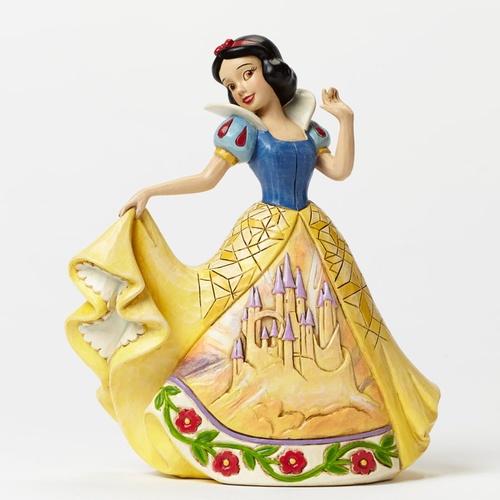 DAMAGED BOX -  Jim Shore Disney Traditions - Snow White Castle In The Clouds Castle Dress Figurine