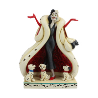 DAMAGED BOX - Jim Shore Disney Traditions - 101 Dalmatians Cruella & Puppies - The Cute and the Cruel