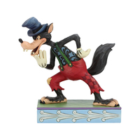 DAMAGED BOX - Jim Shore Disney Traditions - The Three Little Pigs The Big Bad Wolf - I'll Huff and I'll Puff!