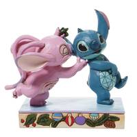 DAMAGED BOX - Jim Shore Disney Traditions - Lilo & Stitch Angel & Stitch - Mistletoe Kisses