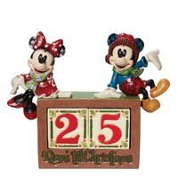 DAMAGED BOX - Jim Shore Disney Traditions - Mickey & Minnie Christmas Countdown Figurine