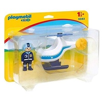 DAMAGED BOX -Playmobil 1.2.3 - Police Helicopter