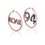 Disney Couture Kingdom - The Lion King - Roar 94 Hoop Earrings Rose Gold