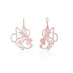 Disney Couture Kingdom - Minnie Mouse - Wire Style Drop Earrings Rose Gold