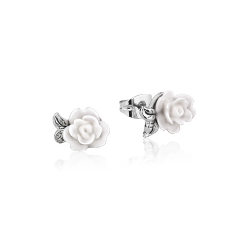 Disney Couture Kingdom - Beauty and the Beast - Enchanted Rose Stud Earrings White Gold