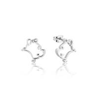 Disney Couture Kingdom - Winnie the Pooh - Outline Stud Earrings White Gold