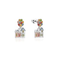 Disney Couture Kingdom - Up - Crystal House Drop Earrings White Gold