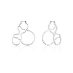 Disney Couture Kingdom - Minnie Mouse - Outline Hoop Earrings Silver