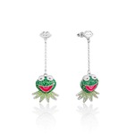 Disney The Muppets Couture Kingdom - Kermit The Frog - Crystal Drop Earrings Silver