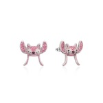 Disney Couture Kingdom - Lilo & Stitch - Crystal Angel Stud Earrings Silver