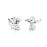 Disney Couture Kingdom - Lilo & Stitch - Angel Kissing Stud Earrings Silver