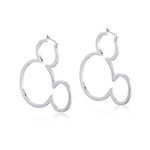 Disney Couture Kingdom - Mickey Mouse - Outline Hoop Earrings Silver