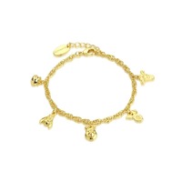 Disney Couture Kingdom - Winnie The Pooh - Hundred Acre Woods Charm Bracelet Yellow Gold