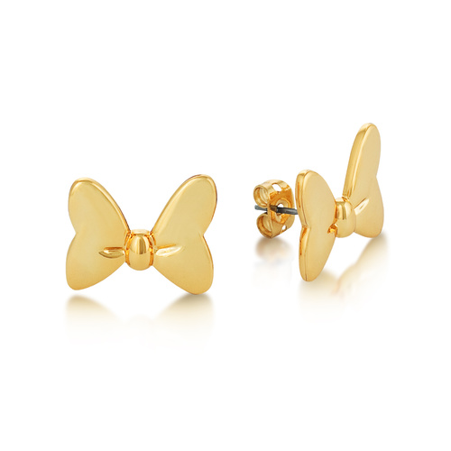 Disney Couture Kingdom - Minnie Mouse - Bow Stud Earrings Yellow Gold