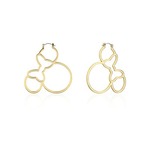 Disney Couture Kingdom - Minnie Mouse - Outline Hoop Earrings Gold