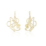 Disney Couture Kingdom - Minnie Mouse - Wire Style Drop Earrings Gold