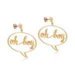 Disney Couture Kingdom - Mickey Mouse - Oh Boy Earrings Gold