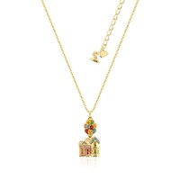 Disney Couture Kingdom - Up - Crystal House Necklace Yellow Gold