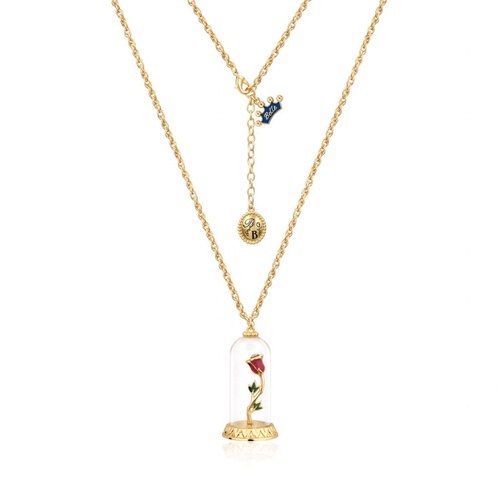 Disney Couture - Beauty and the Beast - Enchanted Rose Necklace Yellow Gold