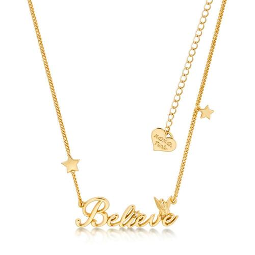 Disney Couture Kingdom - Tinker Bell - Believe Necklace Yellow Gold