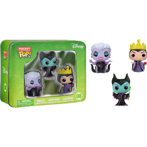 Pop! Vinyl - Disney Maleficent, Ursula & Queen Pocket 3-Pack Tin