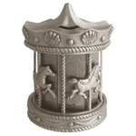 Russell Collection Money Bank - Pewter Finish Carousel