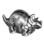 Russell Collection Money Bank - Pewter Finish Triceratops