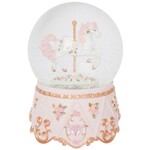 Russell Collection Resin Snow Globe - Carousel Horse with Music