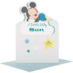 Hallmark Card - Disney Mickey Mouse Sweet Baby Son Card