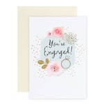 Hallmark Card - Connections You're Engaged Stylish Roses Card