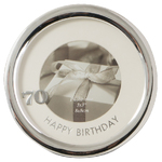 Russell Collection Photo Frame - Round Happy Birthday 70 3x3