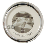 Russell Collection Photo Frame - Round Happy Birthday 80 3x3