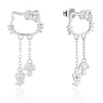 Sanrio Couture Kingdom Precious Metal - Hello Kitty - Outline Stud Earrings Silver