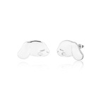 Sanrio Couture Kingdom Precious Metal - Cinnamoroll - Outline Stud Earrings Silver