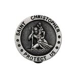 Visor Clip Pewter - St Christoper