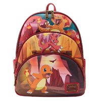 Loungefly Pokemon - Charmander Evolutions 3 Pocket Mini Backpack