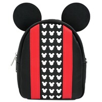 Loungefly Disney Mickey Mouse - Red Stripe Convertible Mini Backpack