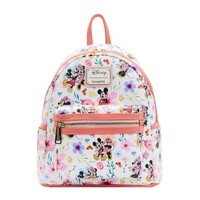 Loungefly Disney Mickey And Minnie - Floral Mini Backpack